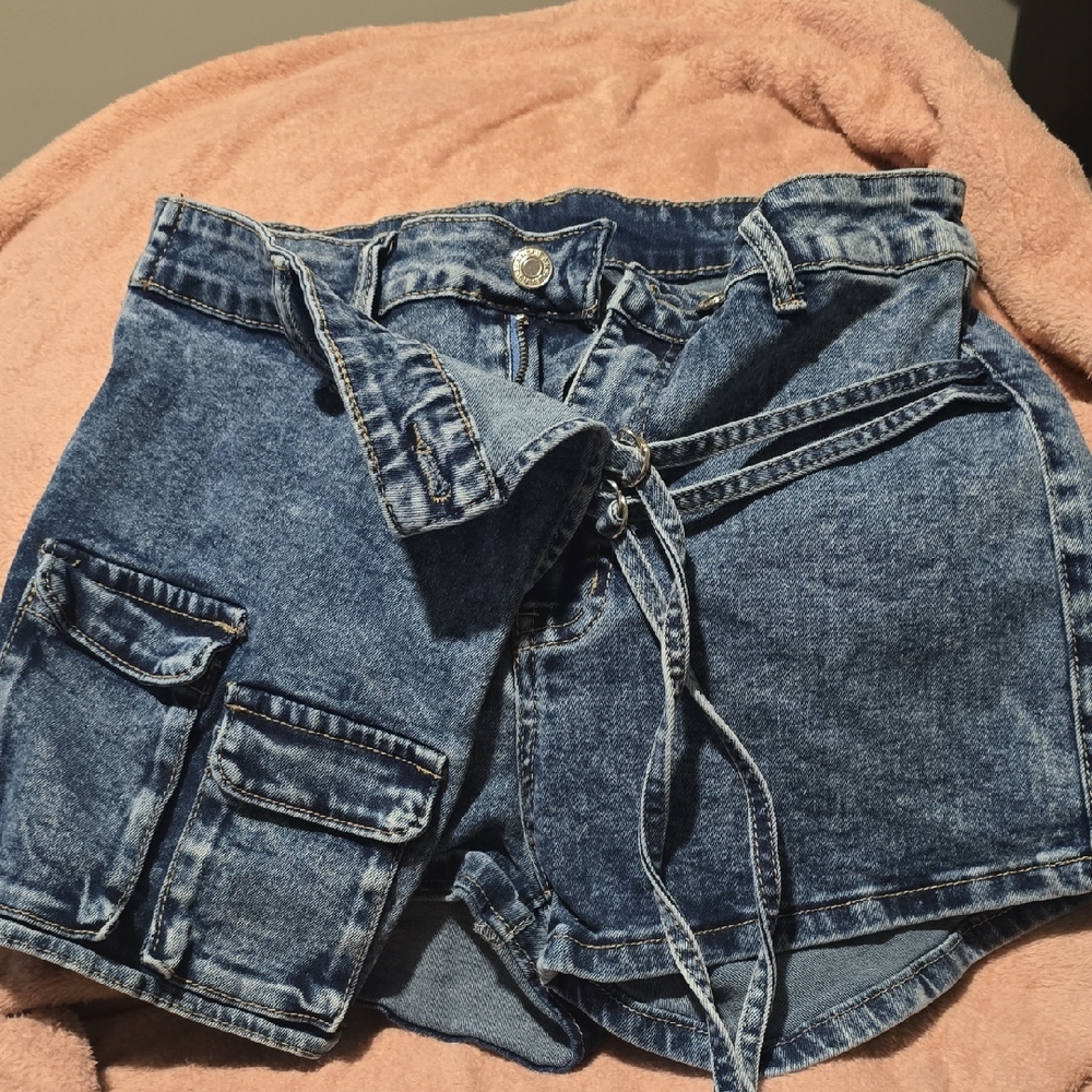 Denim Cargo Women Shorts